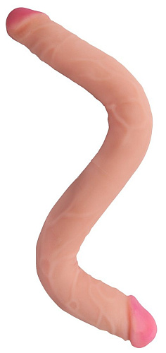 Двусторонний телесный фаллоимитатор LOVETOY (А-Полимер) FLEX FIX 941303 (46 см)