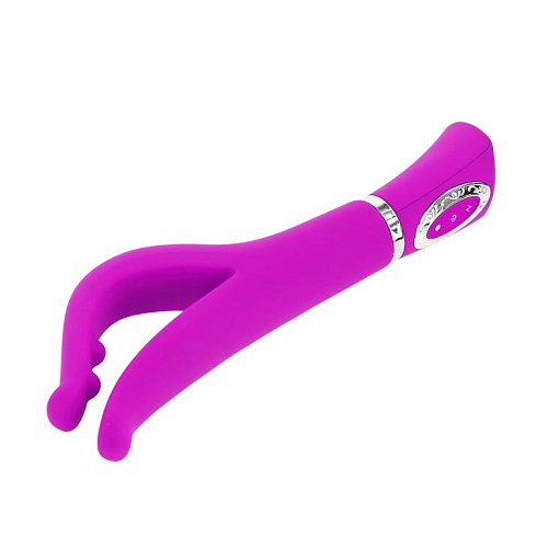 Лиловый многофункциональный силиконовый вибратор Baile Basil BI-014235 (25 см)