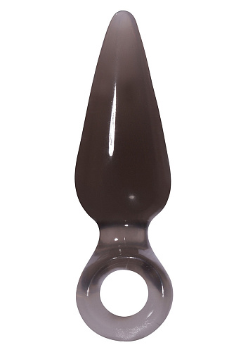 Большая чёрная анальная пробка с кольцом NS Novelties JOLIE NSN-0501-43