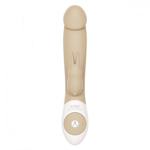 Телесный вибратор с клиторальным кроликом The Rabbit Company Realistic Rabbit TRC-012CRM