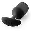 Чёрная пробка для ношения b-Vibe Snug Plug 3 BV-009-BLK (12,7 см)