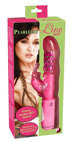 Розовый вибратор с клиторальным кроликом Orion PEARLFECT LINE 0579530 (24,5 см)