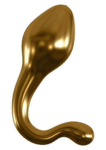 Золотистый анальный стимулятор из стекла Pipedream PD2990-27 (10,9 см)