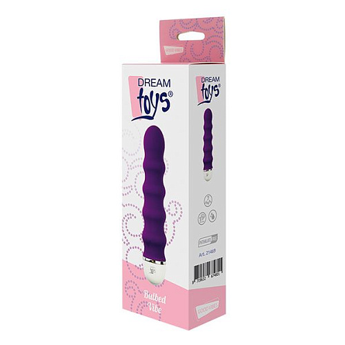 Фиолетовый вибромассажёр Dream Toys BULBED VIBE 21469 (16 см)