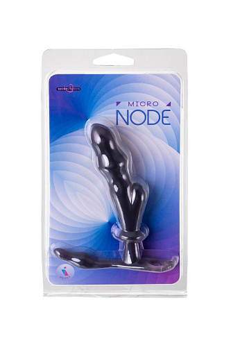 Чёрный анальный стимулятор Seven Creations Micro NODE 2618-05SMK