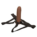 Коричневый фаллопротез на трусиках-джоках California Exotic Novelties PPA With Jock Strap SE-1630-10-3