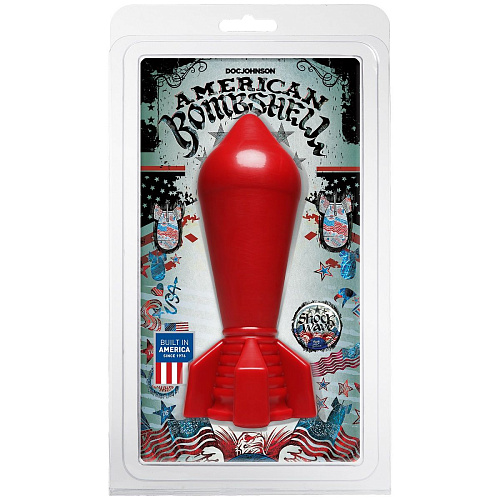 Красный анальный плаг Doc Johnson Shock Wave Cherry Bomb 0270-54-CD (20,3 см)