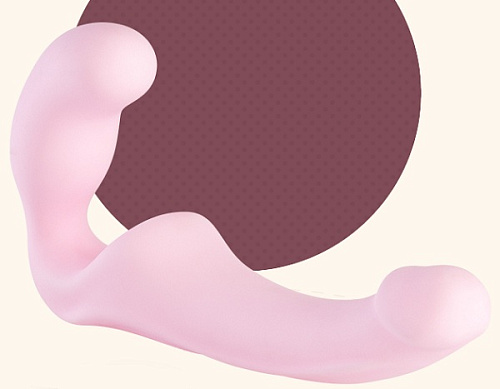 Безремневой розовый страпон Fun Factory Share 24438