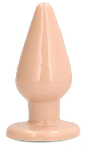 Телесная анальная пробка с самолубрикацией Shots Media BV 5 Inch SLT014FLE (14 см)