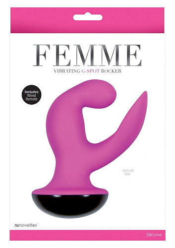 Розовый вибромассажёр NS Novelties Femme Vibrating G Spot Rocker NSN-0320-14