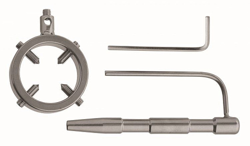 Стальной уретральный плаг XR Brands Skewer Spiked CBT and Urethral Plug AE845