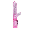 Розовый гнущийся вибратор со стимулятором клитора Baile BW-037027-0101 (20,5 см)