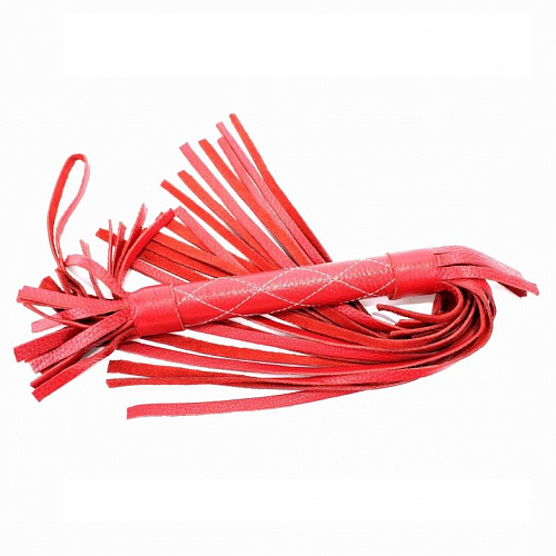 Красная плетка из натуральной кожи БДСМ арсенал 54007