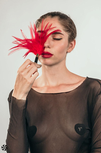 Красный перьевой тиклер Lola Lingerie Plume 1082-01lola (23 см)