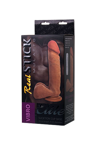 Коричневый вибратор-реалистик-мулат ToyFa RealStick Elite Mulatto 981102 (21 см)