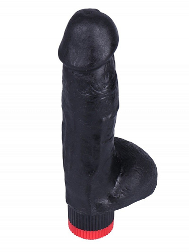 Чёрный вибратор-реалистик Сумерки богов №5 352-05 BX DD (16 см)