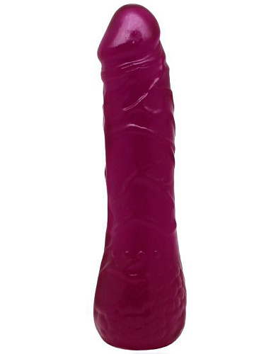 Малиновый гелевый фаллоимитатор Eroticon 30001