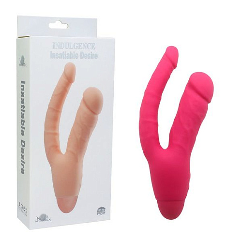 Розовый двойной вибратор Howells INDULGENCE Insatiable Desire 174207pink (21,5 см)