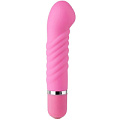 Розовый мини-вибратор с увеличенной головкой и рёбрами Dream Toys NEON FANTASY STICK PINK 20552 (11 см)