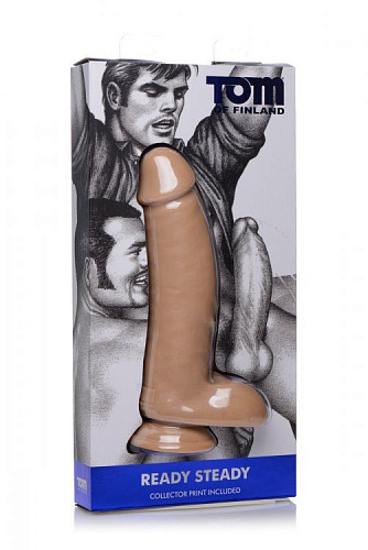 Большой гладкий фаллоимитатор телесного цвета XR Brands Ready Steady Realistic Dildo TF1566 (26 см)