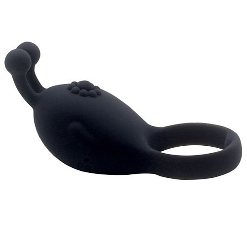 Чёрное виброкольцо на пенис Howells Rascal 185212black