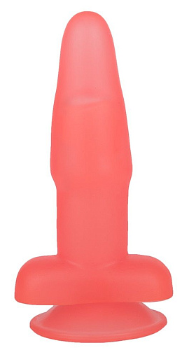 Розовый гелевый анальный стимулятор на присоске LOVETOY (А-Полимер) 215200 (12,5 см)