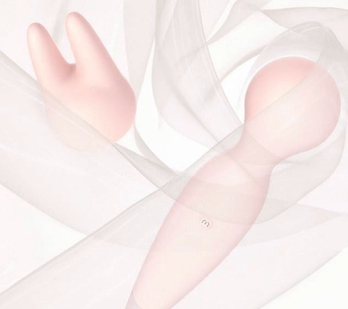 Нежно-розовый хай-тек вибромассажёр-газель со съёмной насадкой ImToy Gazella (21,8 см)