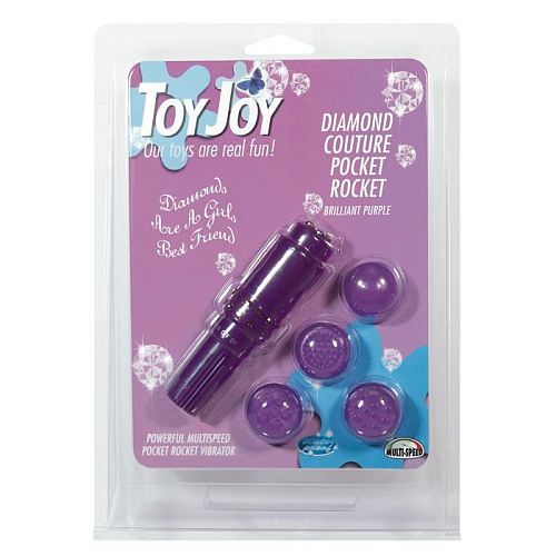 Фиолетовая виброракета Toy Joy DIAMOND POCKET ROCKET 3006009492 (10 см)