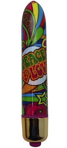 Разноцветная вибропулька Rocks-Off Summer Of Love California Dreamin 10RO90CAL (9 см)