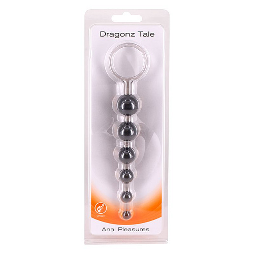 Дымчатая анальная цепочка Seven Creations DRAGONZ TALE ANAL SA2K79S-SMK-BC D (20 см)