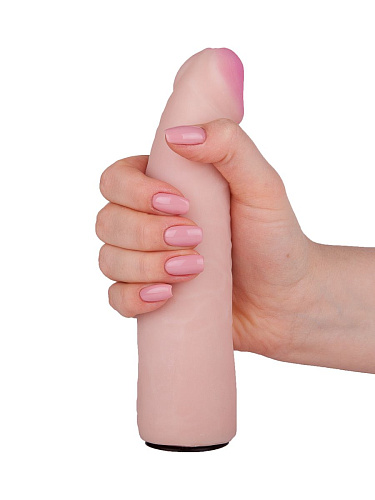 Чёрный пояс-трусики с 2 телесными насадками LOVETOY (А-Полимер) Exotic-Alice 331203 (18 см)