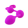 Лиловая анальная цепочка из силикона Baile Balls BI-014206 (25,5 см)