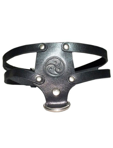 Чёрный ошейник с трискелем Подиум Р2026