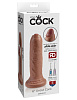 Кофейный необрезанный фаллоимитатор на присоске Pipedream 6 Uncut Cock PD5560-22 (16,5 см)
