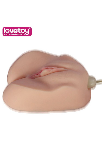 Телесная реалистичная на ощупь вагина с вибрацией Lovetoy DL-68