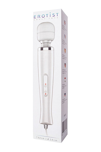 Работающий от сети, белый вибратор Erotist Super massager 541012 (32 см)