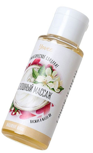 Масло для массажа с ароматом жасмина и маслом ши ToyFa «Роскошный массаж» 722109 (50 мл)