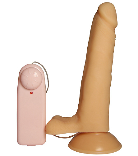 Вибратор-реалистик на присоске телесного цвета Сумерки богов 104-06 CD DD (17,5 см)