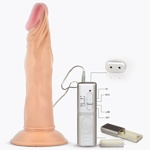 Реалистичный вибромассажёр телесного цвета с присоской Lovetoy BLASTER 350020 (19 см)