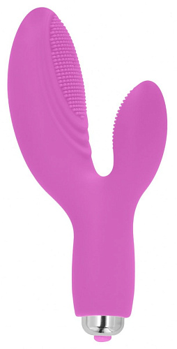 Розовый G-стимулятор с 10 режимами вибрации Shots Media BV Holy SIM064PNK (14,1 см)