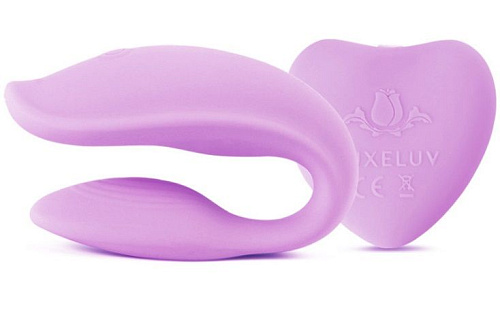 Фиолетовый вибратор для пар с двумя моторчиками LuxeLuv 2U violet