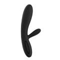 Чёрный вибратор с клиторальным стимулятором Svakom Lucas SLDV-02-02