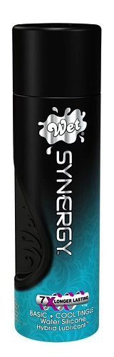 Гибридный лубрикант с охлаждающим эффектом Wet Synergy Cool Tingle 36103 (280 мл)