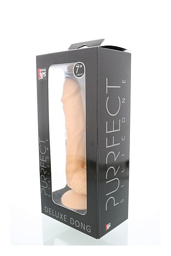 Телесный силиконовый фаллоимитатор Dream Toys PURRFECT SILICONE DELUXE DONG 7INCH 21024 (18 см)