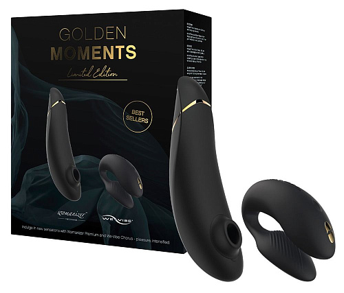 Чёрный подарочный набор Womanizer Golden Moments 05519450000