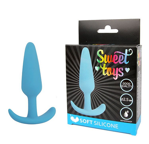 Голубая анальная втулка Bior toys ST-40168-12 (9,5 см)