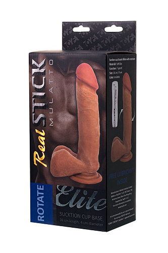 Коричневый ротатор-мула ToyFa RealStick Elite Mulatto 985102 (21 см)