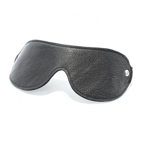Чёрная кожаная маска на глаза БДСМ арсенал 58001