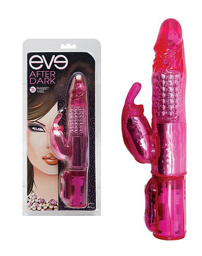 Розовый компьютерный вибратор Topco Sales Eve After Dark 7x Rabbit Vibe 1075000 (22 см)