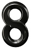 Чёрное эрекционное кольцо с подхватом мошонки NS Novelties Lucky 8 NSN-1111-43